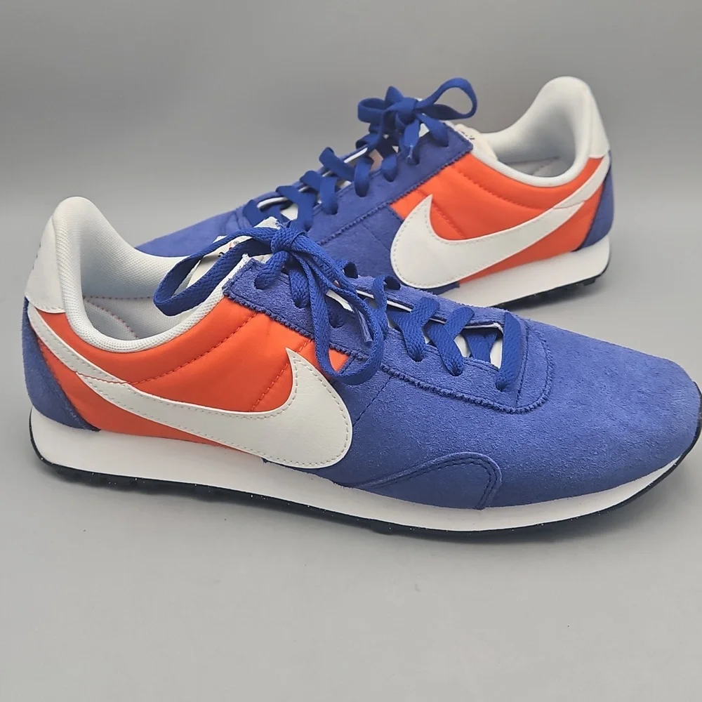 Nike Pre Montreal Men's Blue and Orange Sneakers Size 9.5